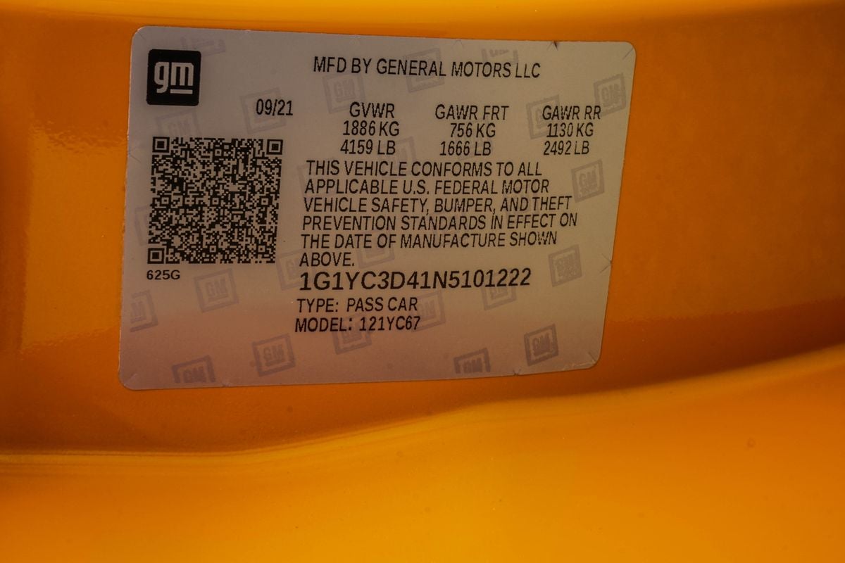 2022 Chevrolet Corvette Stingray 3LT