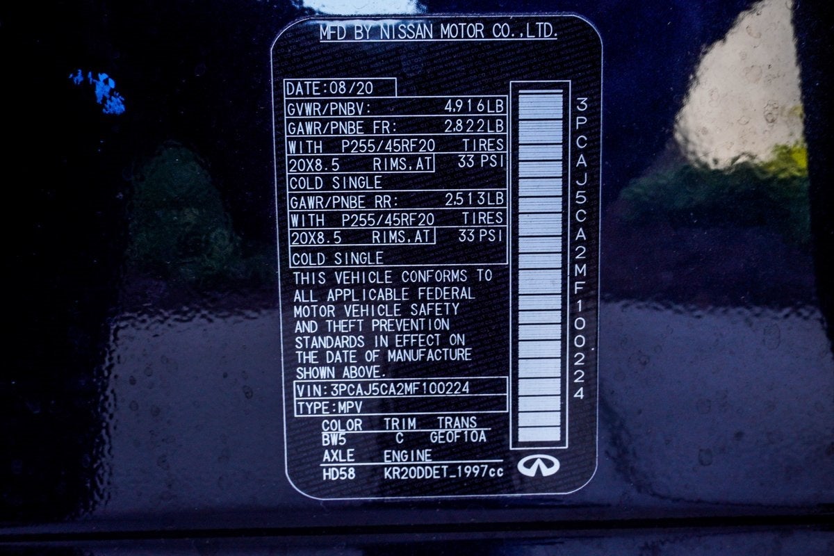 2021 INFINITI QX50 Sensory