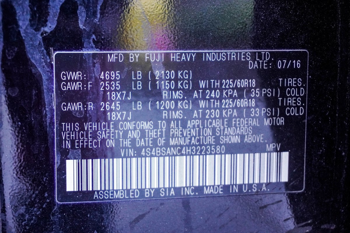 2017 Subaru Outback 2.5i Limited