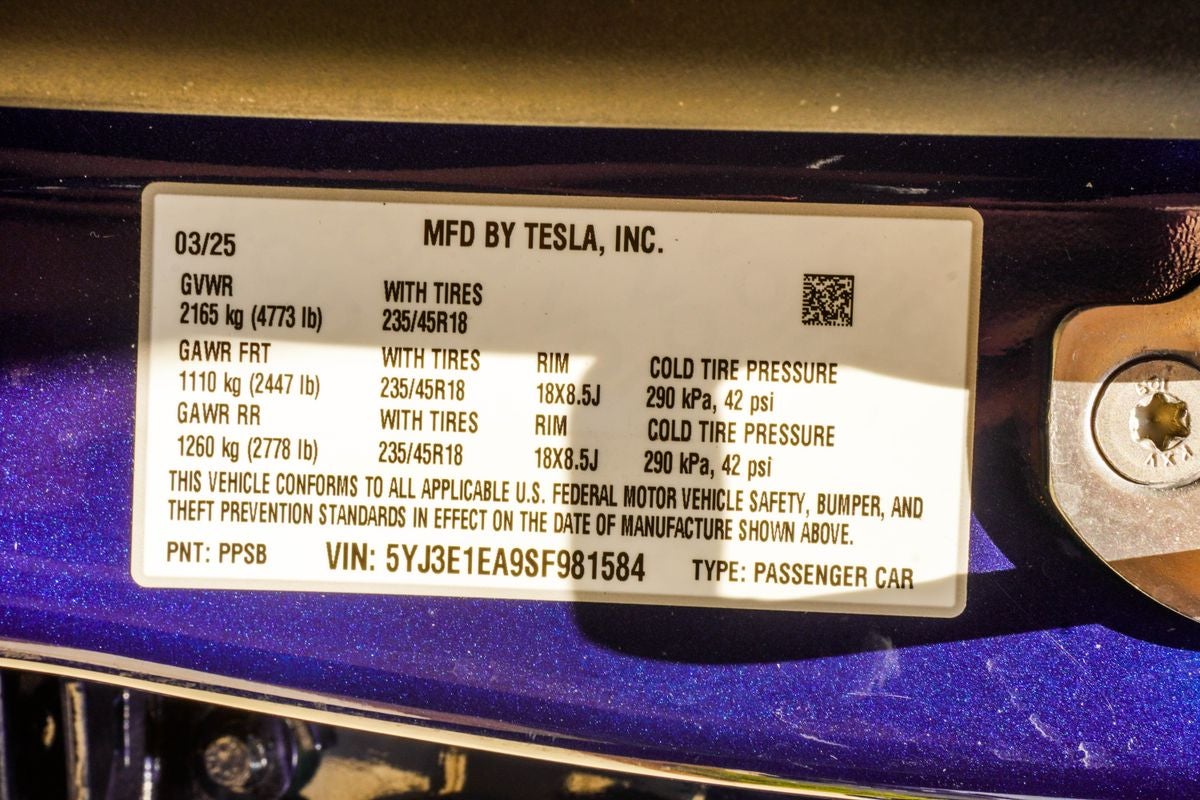 2025 Tesla Model 3 Long Range