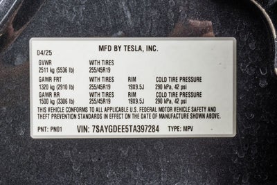 2026 Tesla Model Y Standard Range