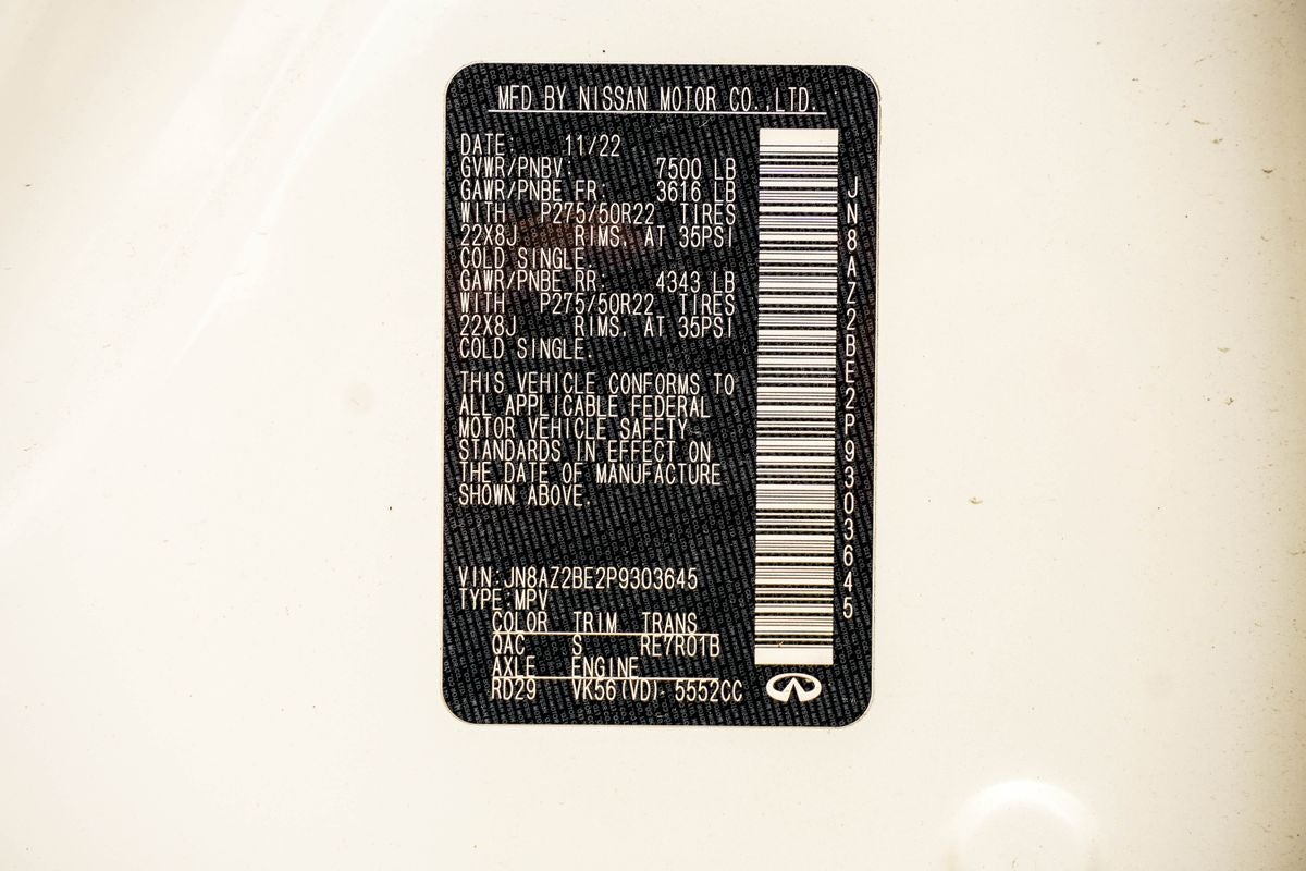 2023 INFINITI QX80 Sensory