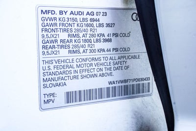 2023 Audi SQ7 Prestige quattro