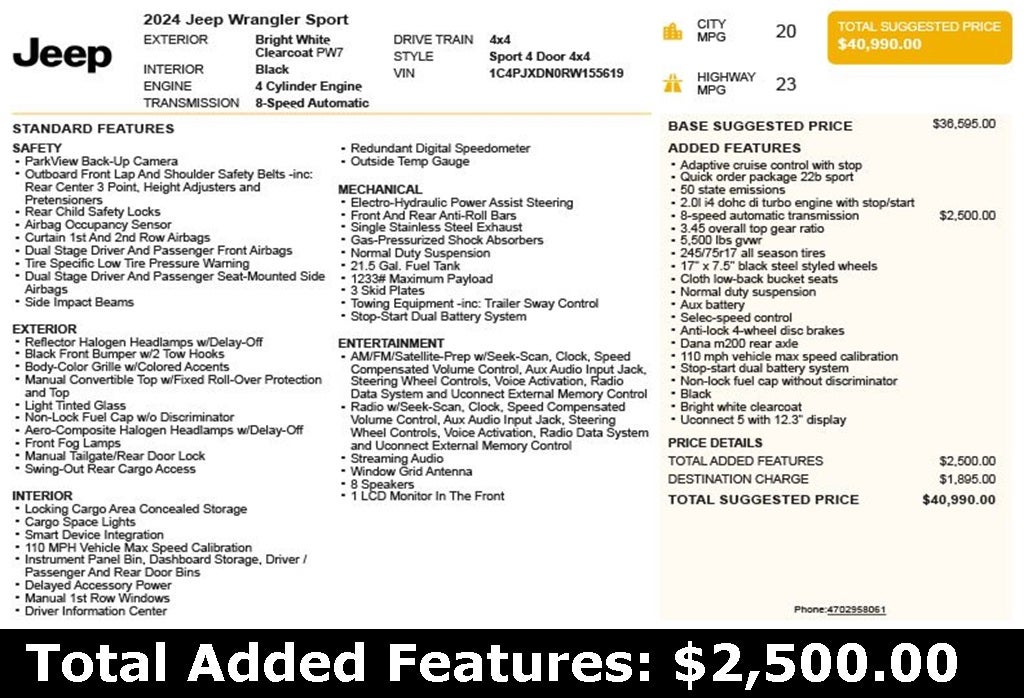 2024 Jeep Wrangler Sport