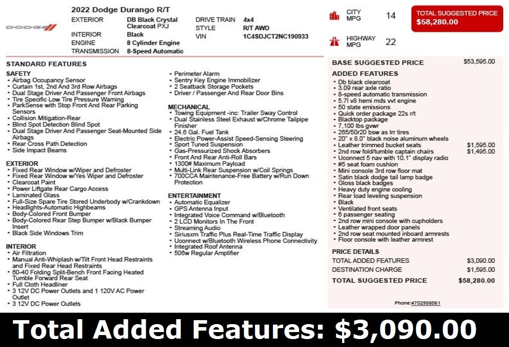 2022 Dodge Durango R/T