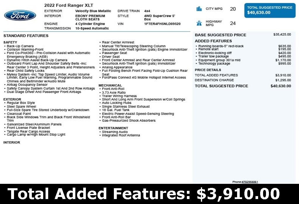 2022 Ford Ranger XLT