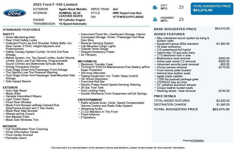 2023 Ford F-150 Limited