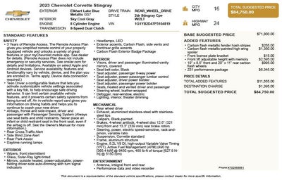 2023 Chevrolet Corvette Stingray 2LT