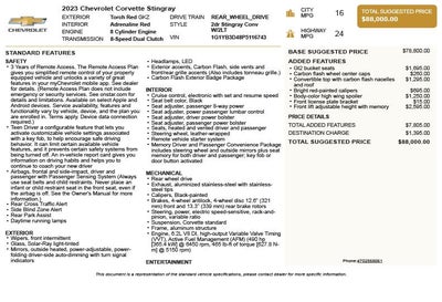 2023 Chevrolet Corvette Stingray 2LT