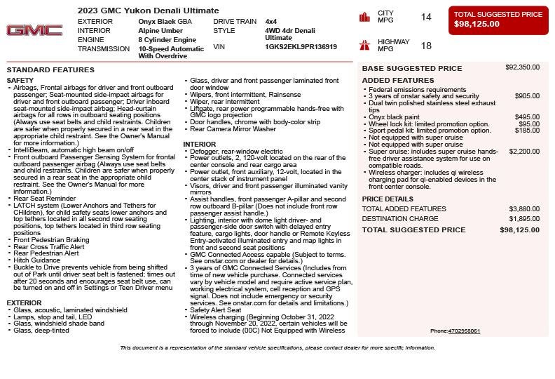 2023 GMC Yukon Denali Ultimate