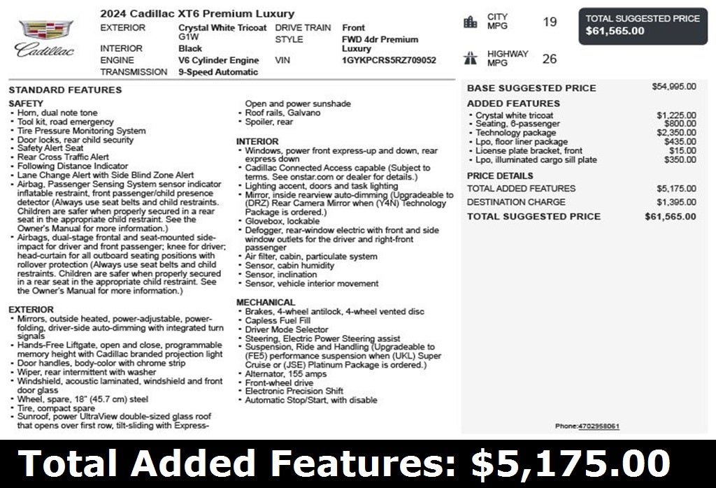 2024 Cadillac XT6 Premium Luxury