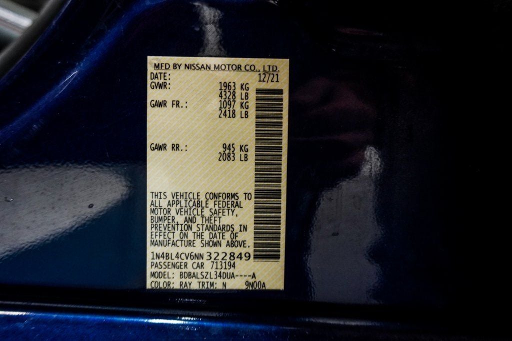 2022 Nissan Altima 2.5 SR