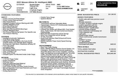 2021 Nissan Altima 2.5 SL