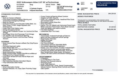 2025 Volkswagen Atlas 2.0T SE w/Technology