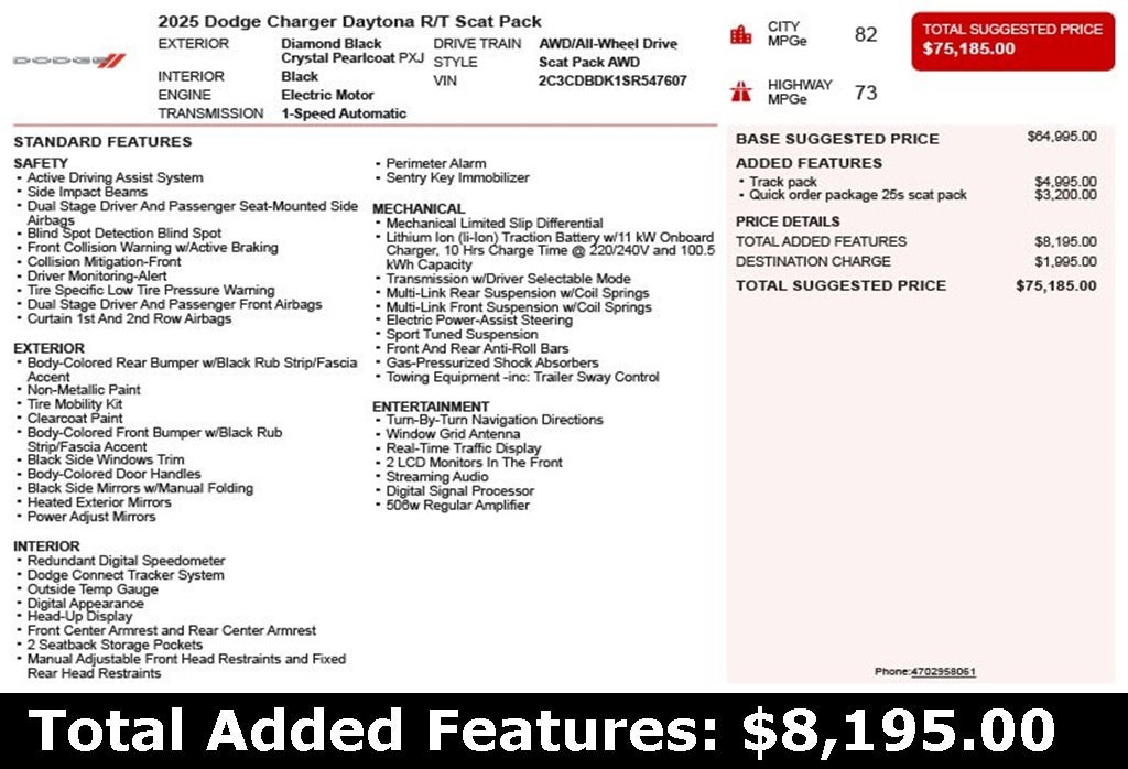 2025 Dodge Charger R/T Scat Pack