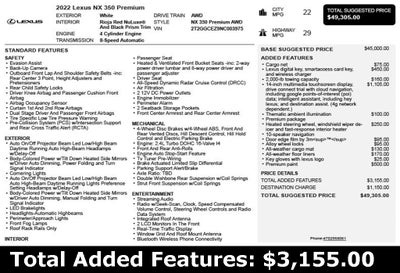 2022 Lexus NX 350 Premium
