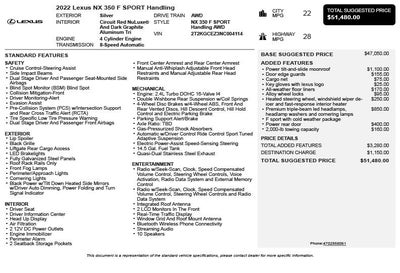 2022 Lexus NX 350 F SPORT Handling