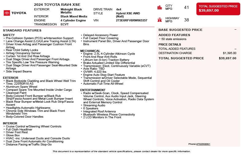 2024 Toyota RAV4 Hybrid XSE