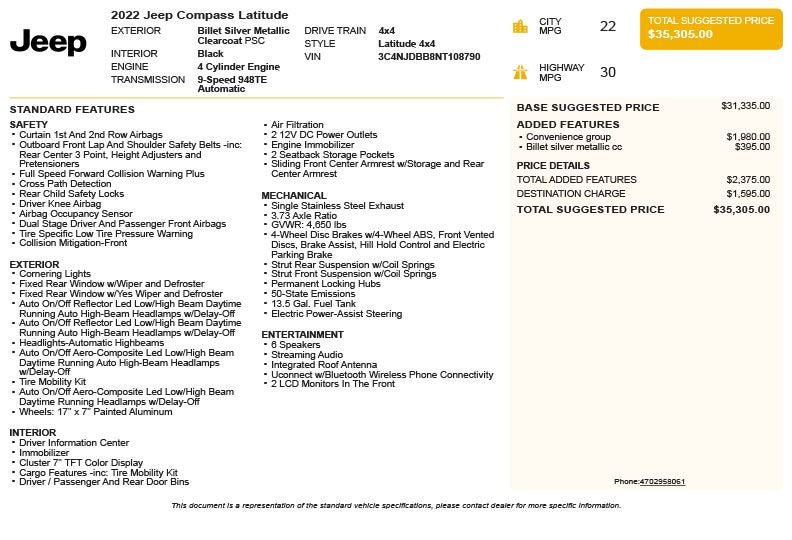 2022 Jeep Compass Latitude
