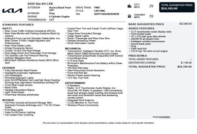 2025 Kia K4 LXS