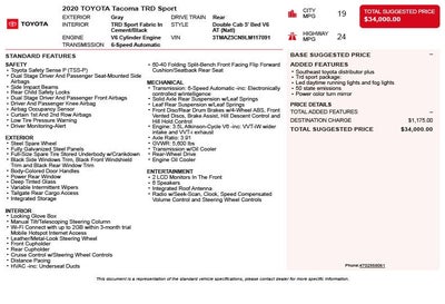 2020 Toyota Tacoma TRD Sport V6