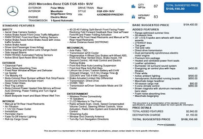 2023 Mercedes-Benz EQS 450 Base