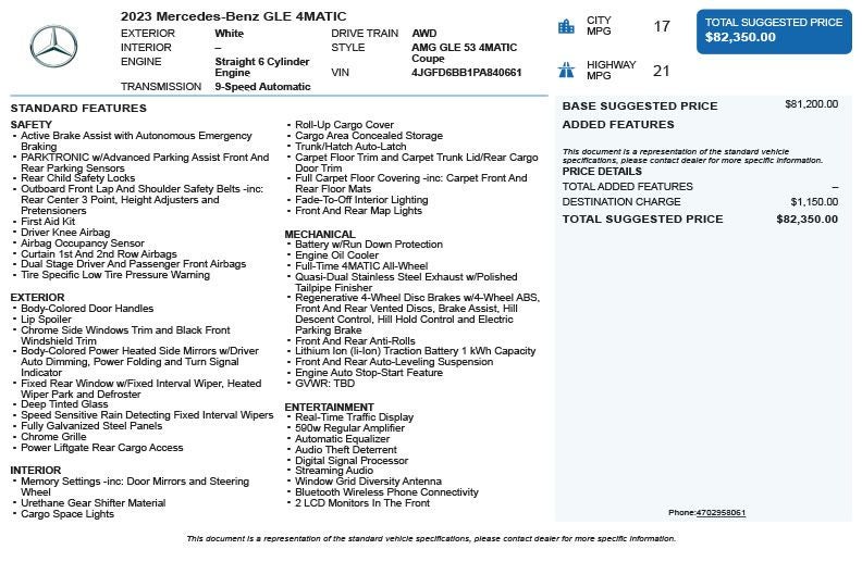 2023 Mercedes-Benz GLE GLE 53 AMG® 4MATIC®