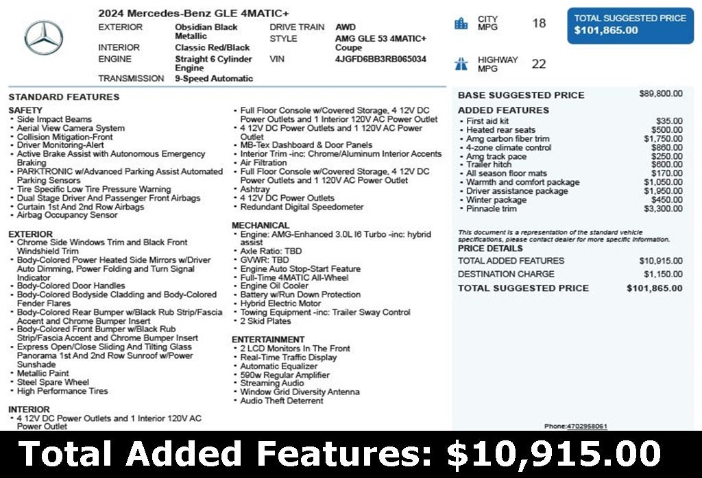 2024 Mercedes-Benz GLE GLE 53 AMG® 4MATIC®