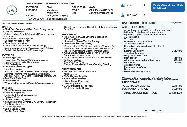 2022 Mercedes-Benz GLS GLS 450 4MATIC®