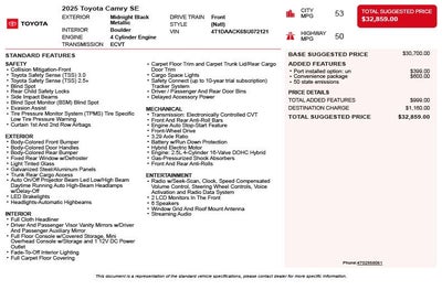 2025 Toyota Camry SE