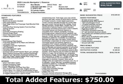 2025 Lincoln Navigator L Reserve