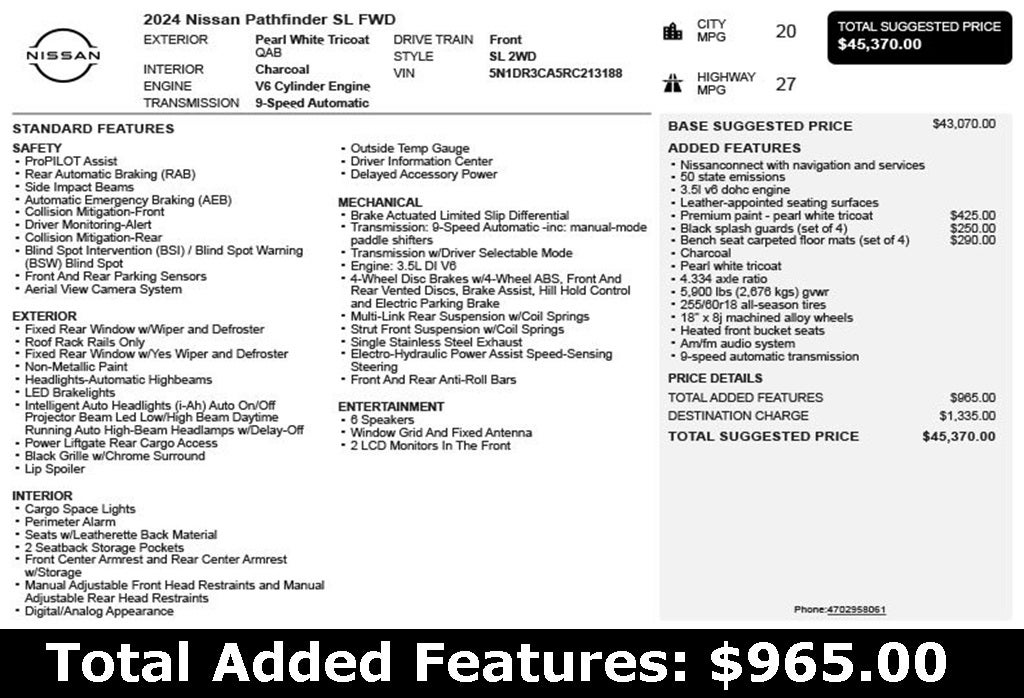2024 Nissan Pathfinder SL