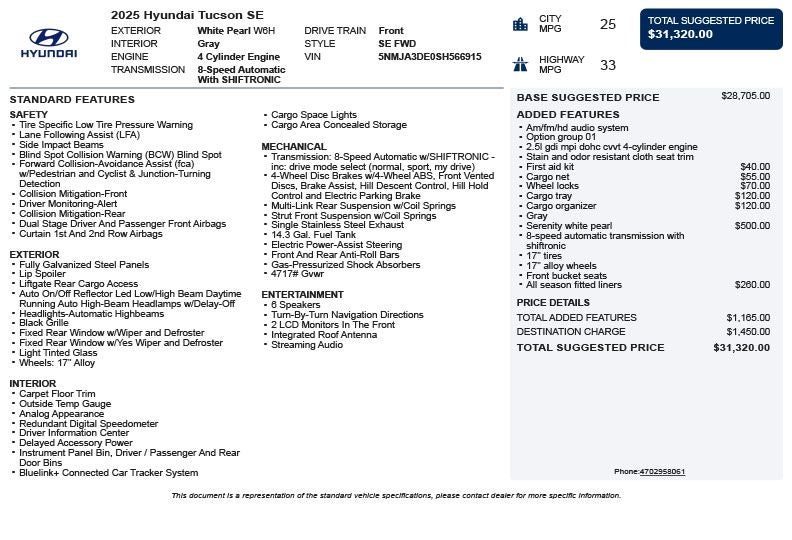 2025 Hyundai Tucson SE