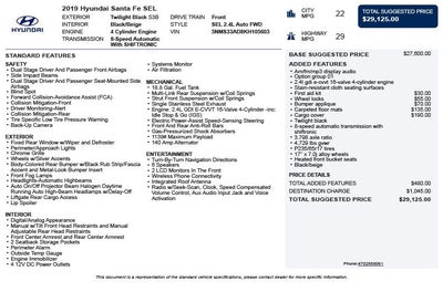 2019 Hyundai Santa Fe SEL