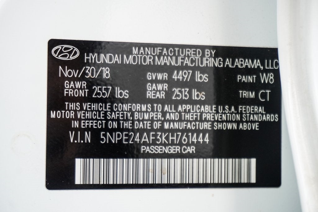 2019 Hyundai Sonata SE