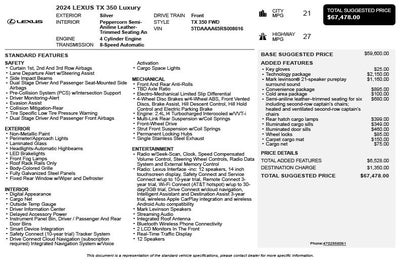2024 Lexus TX 350 Luxury
