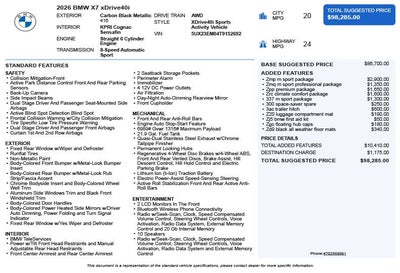 2026 BMW X7 xDrive40i