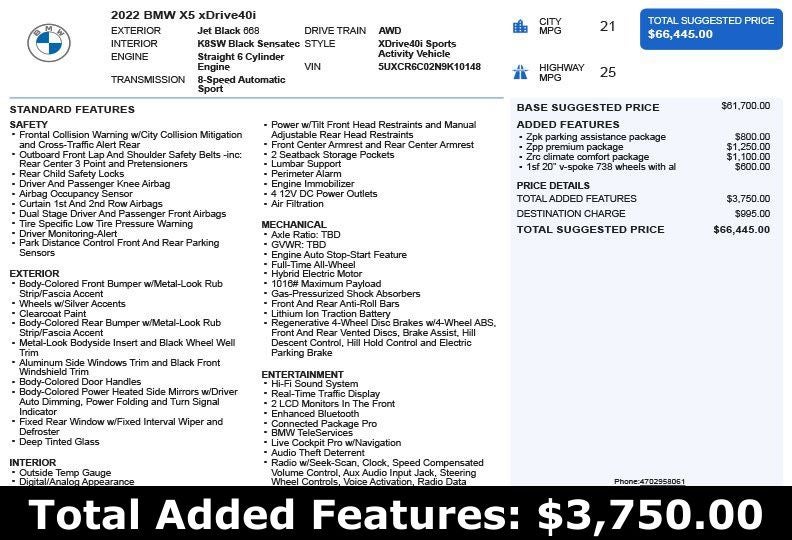 2022 BMW X5 xDrive40i