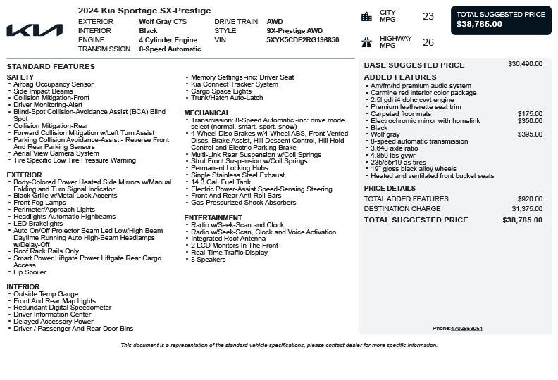 2024 Kia Sportage SX-Prestige