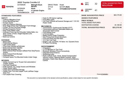 2025 Toyota Corolla LE