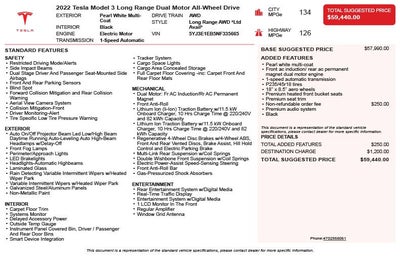 2022 Tesla Model 3 Long Range