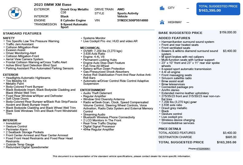 2023 BMW XM Base