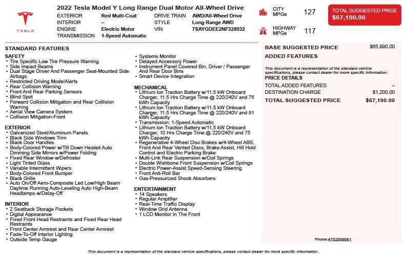 2022 Tesla Model Y Long Range