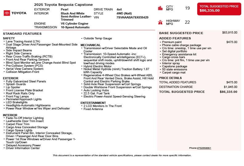 2025 Toyota Sequoia Capstone