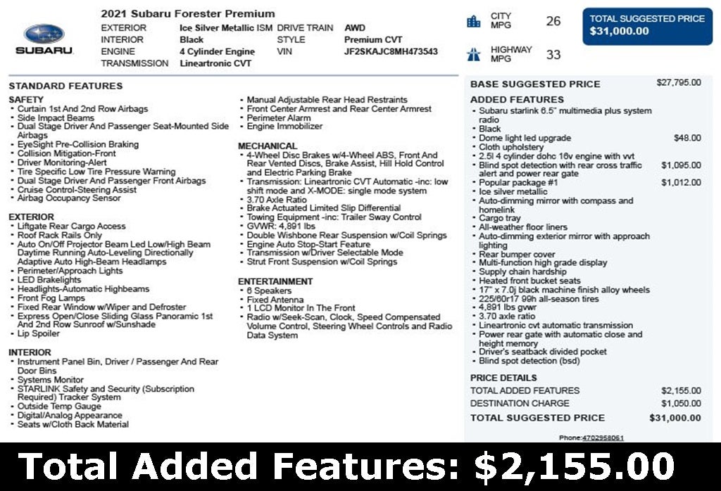 2021 Subaru Forester Premium