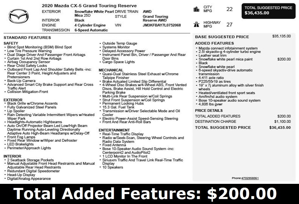 2020 Mazda Mazda CX-5 Grand Touring Reserve