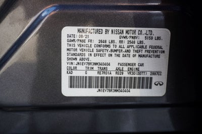 2022 INFINITI Q50 LUXE