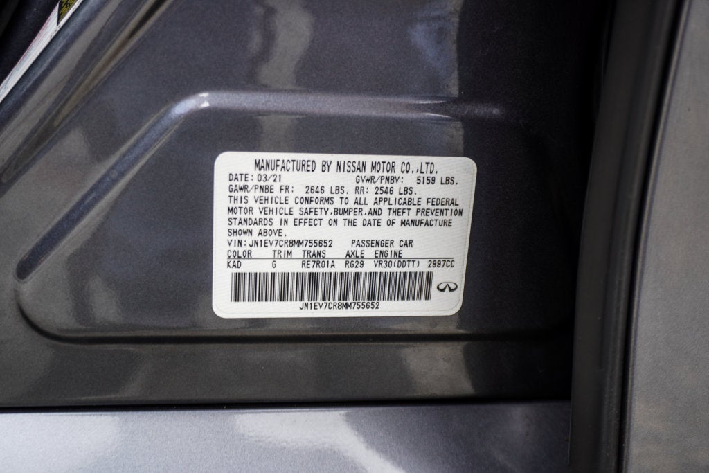 2021 INFINITI Q50 3.0t SENSORY
