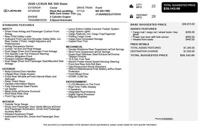 2020 Lexus NX 300 Base