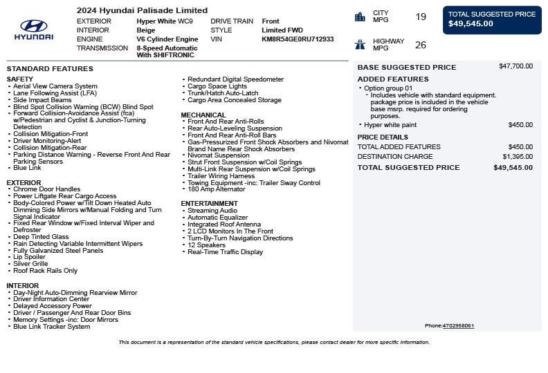 2024 Hyundai Palisade Limited
